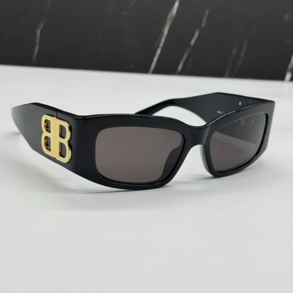 NEW BALENCIAGA BB0360S 005 UNISEX BLACK SUNGLASSES